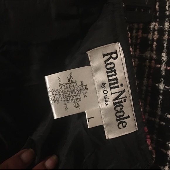 Ronni Nicole by Ouida Tweed Skirt Large - Picture 4 of 4